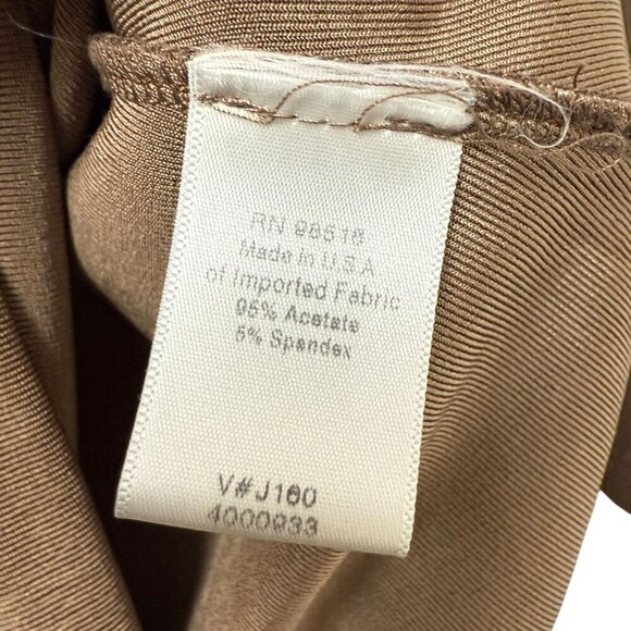 COLDWATER CREEK Women's Top Small Stretch Slinky Knit Long Sleeve Tan Tunic NWT - Picture 12 of 12